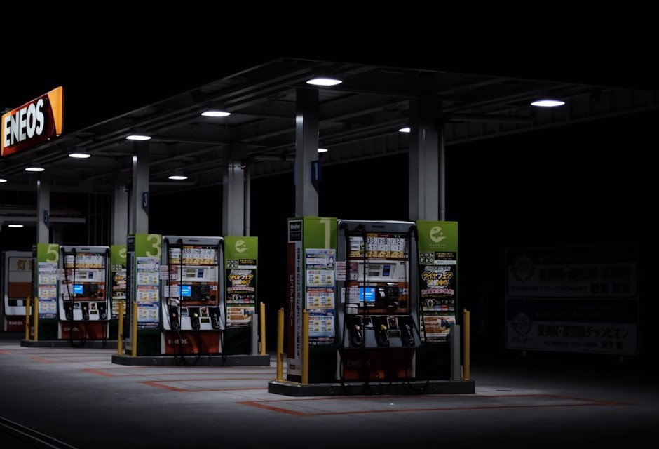 Pompes d’une station-service